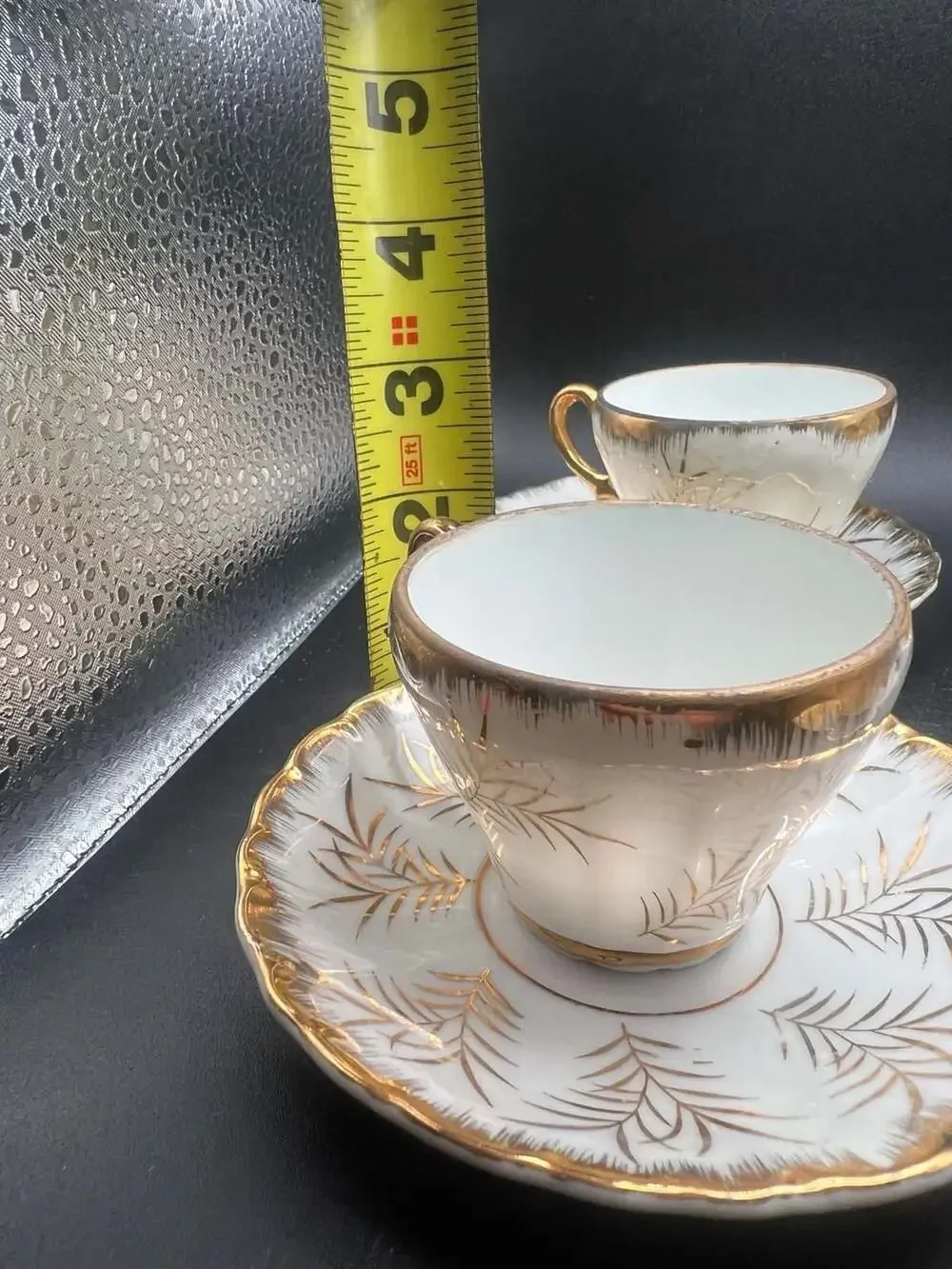 Vintage An Tseapain Tir Made in Japan Gold Leaf Teacup & Saucer Set